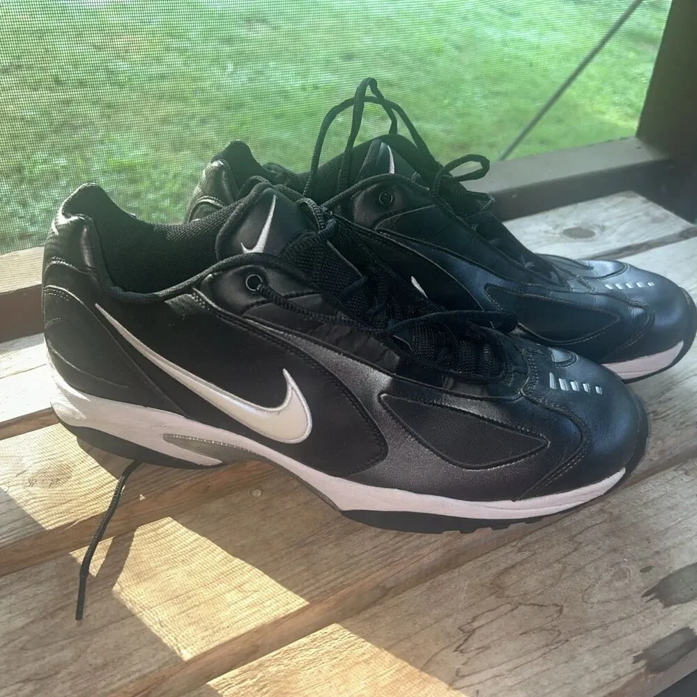 EXCELLENT Nike Air Football Cleats Mens Size 15 Black 310946-011
